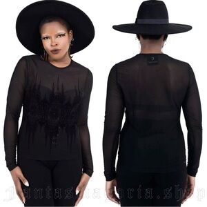 Killstar Madeline Mesh Cathedral Top